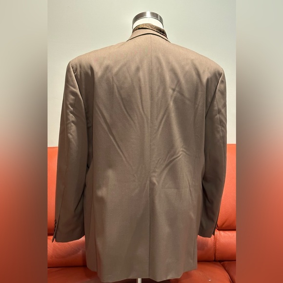 Chaps Brown Tan Pure New Wool Pure Laine Vierge Single Breasted Blazer S… - Picture 5 of 15